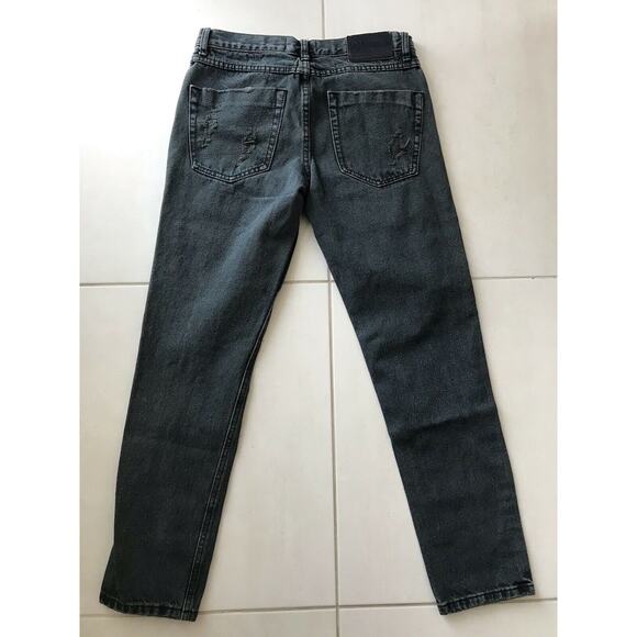 One Teaspoon Awesome Baggies Distressed Relaxed Fit Tapered Jeans - Picture 3 of 12